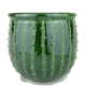 Portavaso Caspot in Maiolica Toscana linea Cactus Verde 26 cm.