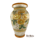 Portaombrelli Vaso in ceramica di Deruta decoro fiori Ocra
