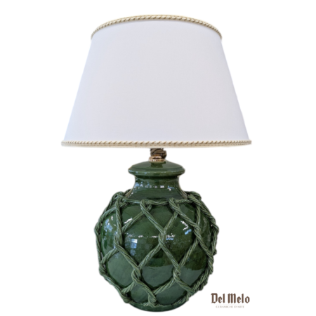 Lampada Corda Verde in Ceramica Toscana